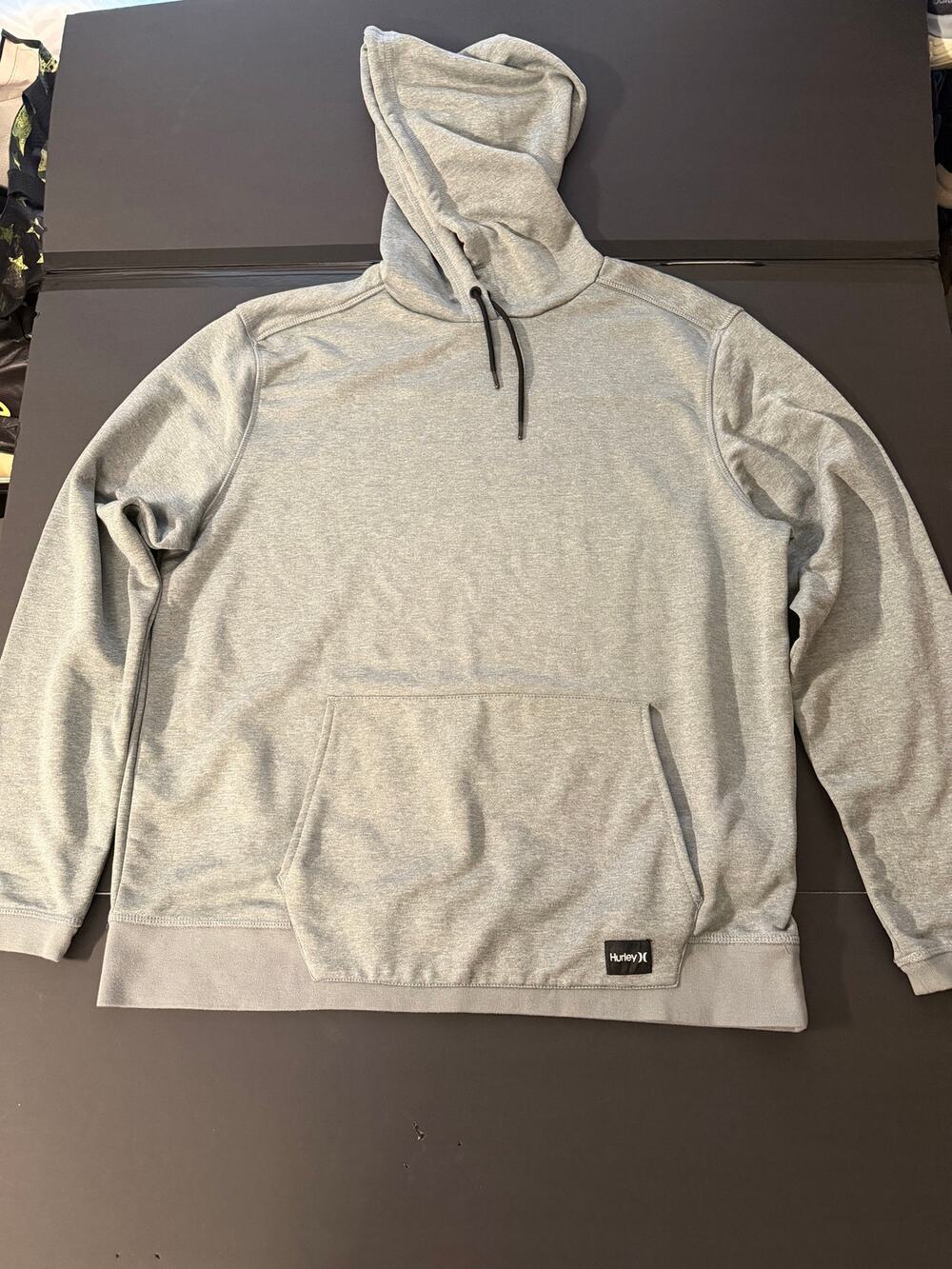 Hurley Mens Pullover Hoodie Sweatshirt Heather Grey Size XL
